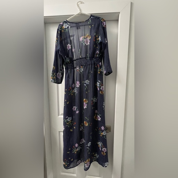 Womens Japna striped with florals long duster Sz L - Picture 11 of 14